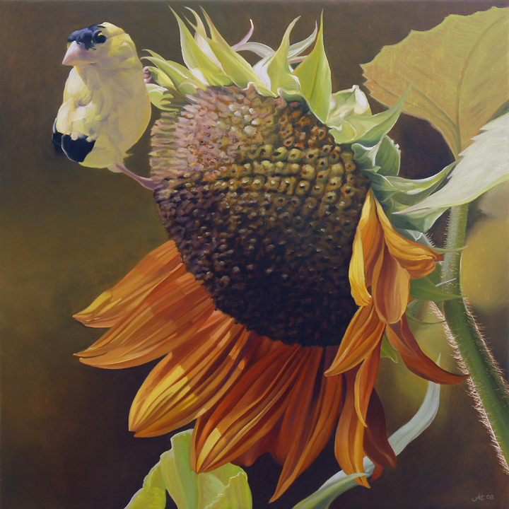 Jon R. Friedman | Paintings 2000-2009 | 1001 Goldfinch & Sunflower