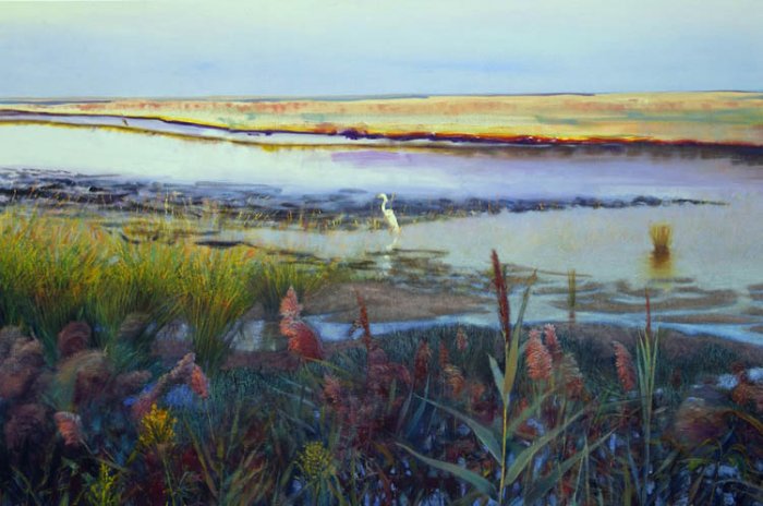 733 Salt Marsh Panorama, left panel