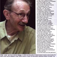 Philip Levine, photo, biography, and poem "The Fox"