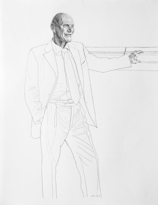 1074 Fred Kavli Pencil Sketch #9