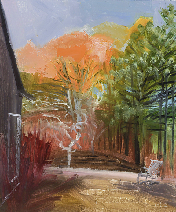 2415 Winter View, Studio East Facade (oil sketch)