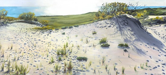 2421 Bayside Dunes, Late Afternoon (oil sketch)