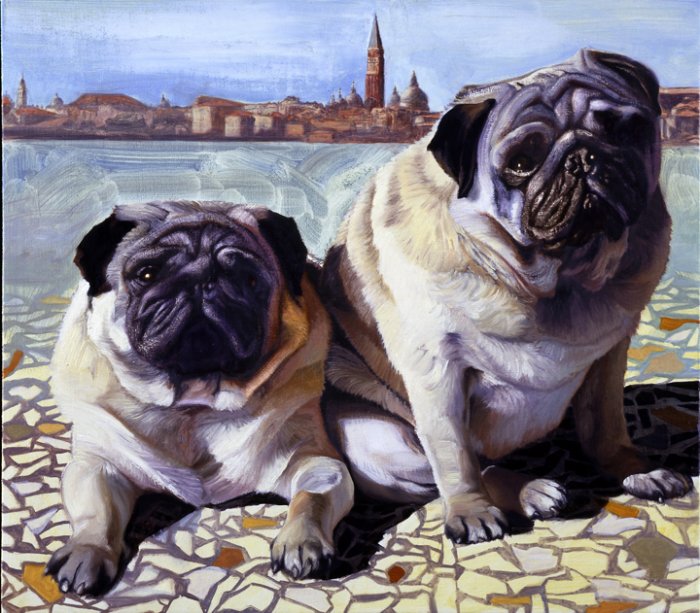 658 Two Venetian Pugs