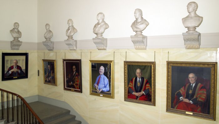 Sir Peter Morris, portrait installation at the Royal College of Surgeons in London