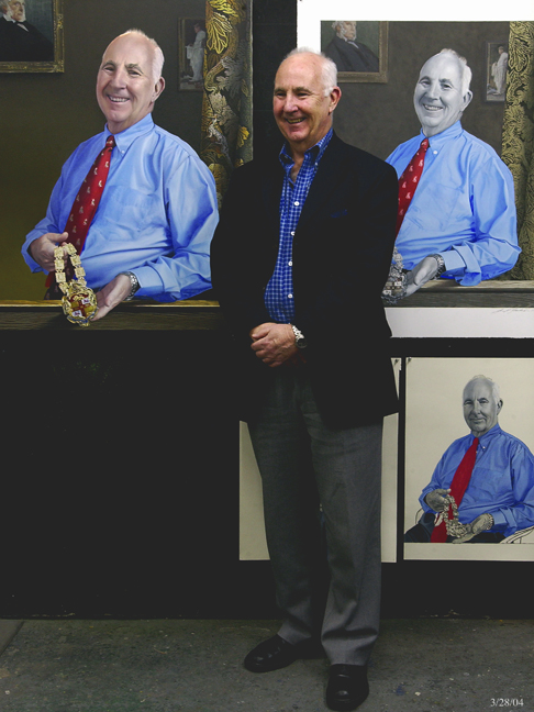 Sir Peter Morris and portrait