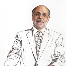2182 Ben Bernanke, Study #1 (standing behing chair)