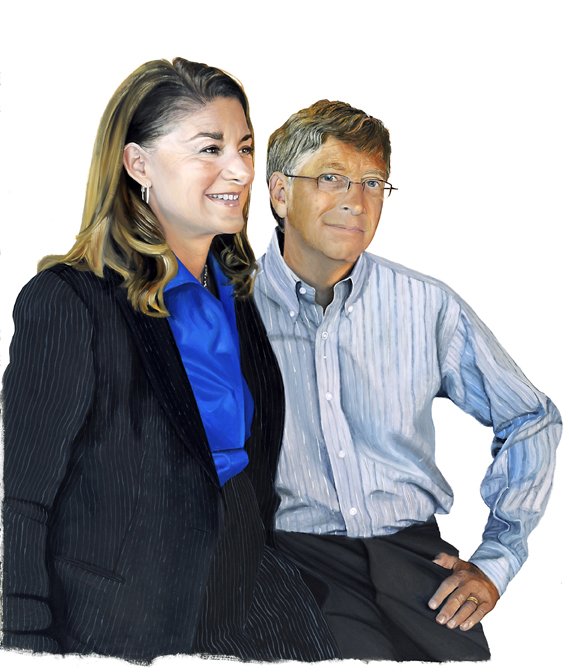 1096 Bill & Melinda Gates, Color Study #2