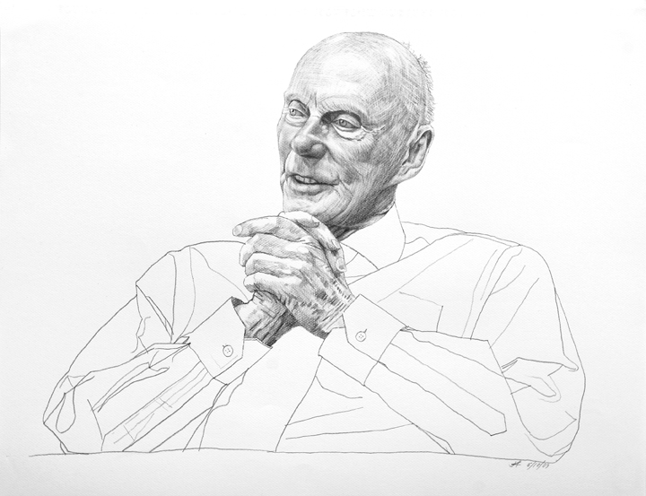 1071 Fred Kavli Pencil Sketch #6