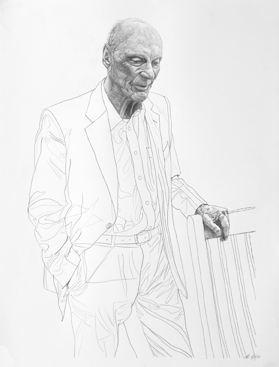 1077 Fred Kavli Pencil Sketch #12