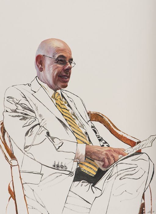2192 Henry Waxman, Study #5 (seated with paper)