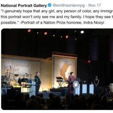National Portrait Gallery tweet from the 2019 "Portrait of a Nation" Gala