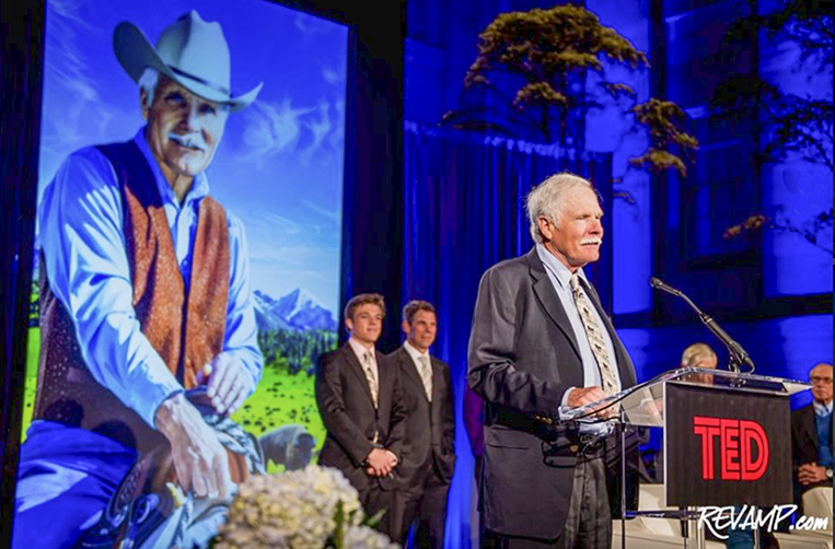 Ted Turner speaking at the NPG unveiling ceremony 12-02-14