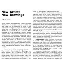 New Artists-New Drawings, March 1988,  catalogue essay page 1